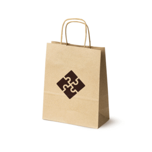 Torba papierowa brąz 18x8x21, skręcany uchwyt, 90 g