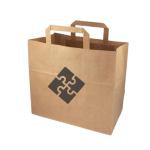 Torba papierowa brązowa 40x18x39 - płaski uchwyt, 100 g