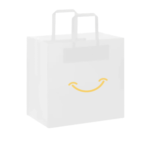 Torba papierowa biała 40x18x39 - płaski uchwyt, 70 g