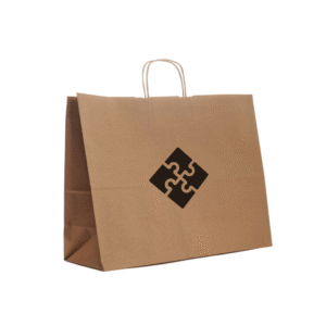 Torba papierowa brązowa 50x18x39 - skręcany uchwyt, 100 g