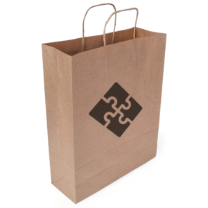 Torba papierowa brązowa 32x12x41 - skręcany uchwyt, 90g