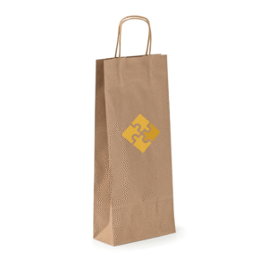 Torba papierowa brązowa 18x8x34 - skręcany uchwyt, 100 g