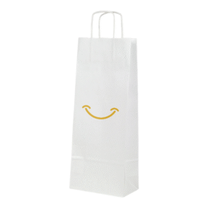 Torba papierowa biała 18x8x34 - skręcany uchwyt, 100 g