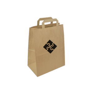 Torba papierowa brąz 26x14x30 - płaski uchwyt, 70 g