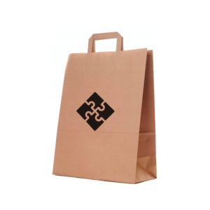 Torba papierowa brązowa 32x17x42 - płaski uchwyt, 80g