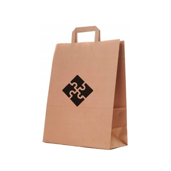 Torba papierowa brązowa 32x17x42 - płaski uchwyt, 80g