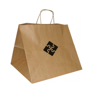 Torba papierowa brązowa 36x33x32 - skręcany uchwyt, 120 g
