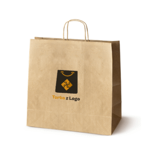 Torba papierowa brązowa 40x18x39 - skręcany uchwyt, 100 g