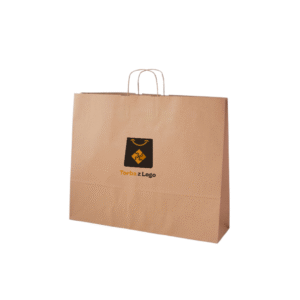 Torba papierowa brązowa 54x14x44 - skręcany uchwyt, 70 g